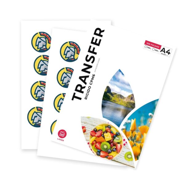 Pacote de Papel Transfer Rígido A4 90g — 100 folhas
