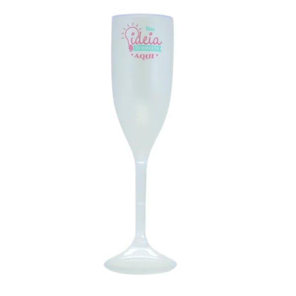 Taça de champanhe acrilico190ml personalizada