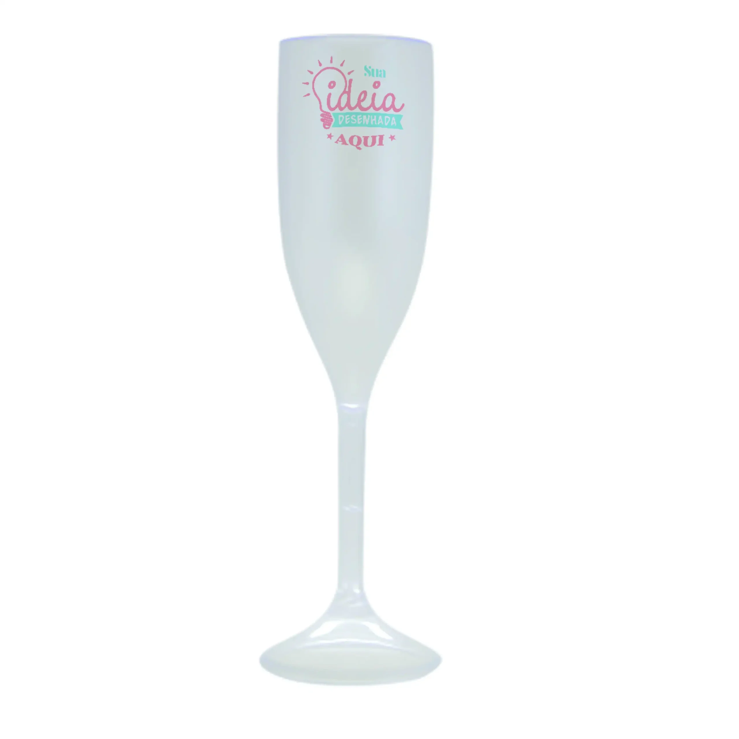 Taça de champanhe acrilico190ml personalizada