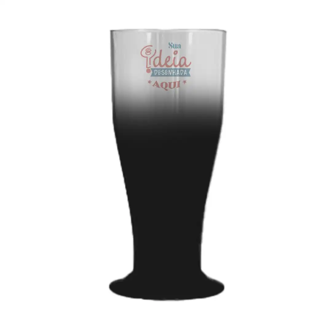 Tulipa acrílico 300ml degradê personalizada