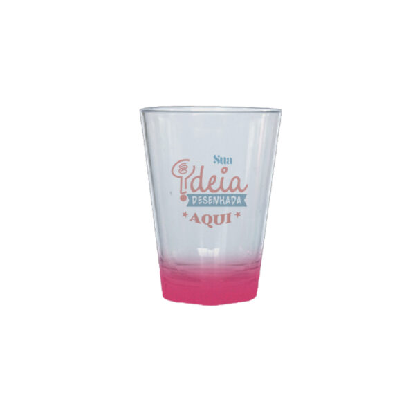 Copo de Shot acrílico 70ml degradê personalizado