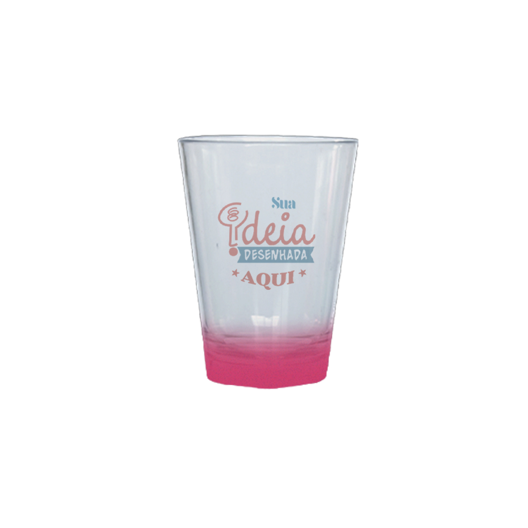 Copo de Shot acrílico 70ml degradê personalizado