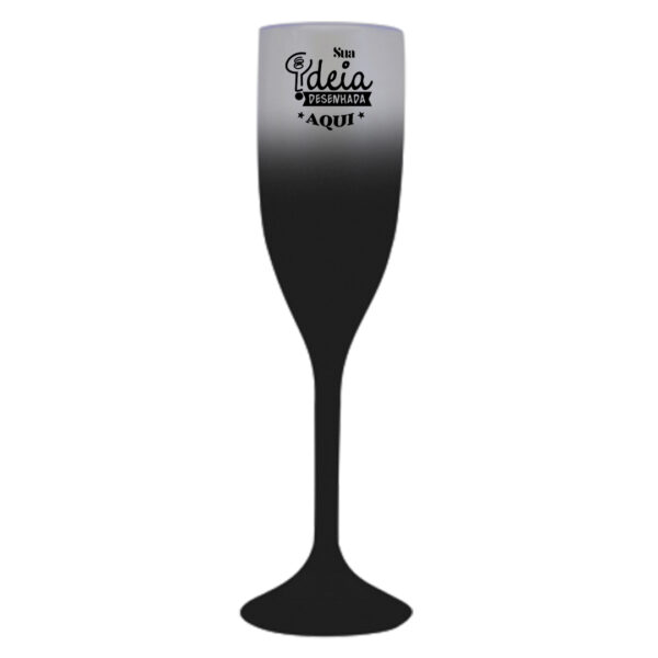 Taça de champanhe acrilico190ml degradê personalizada