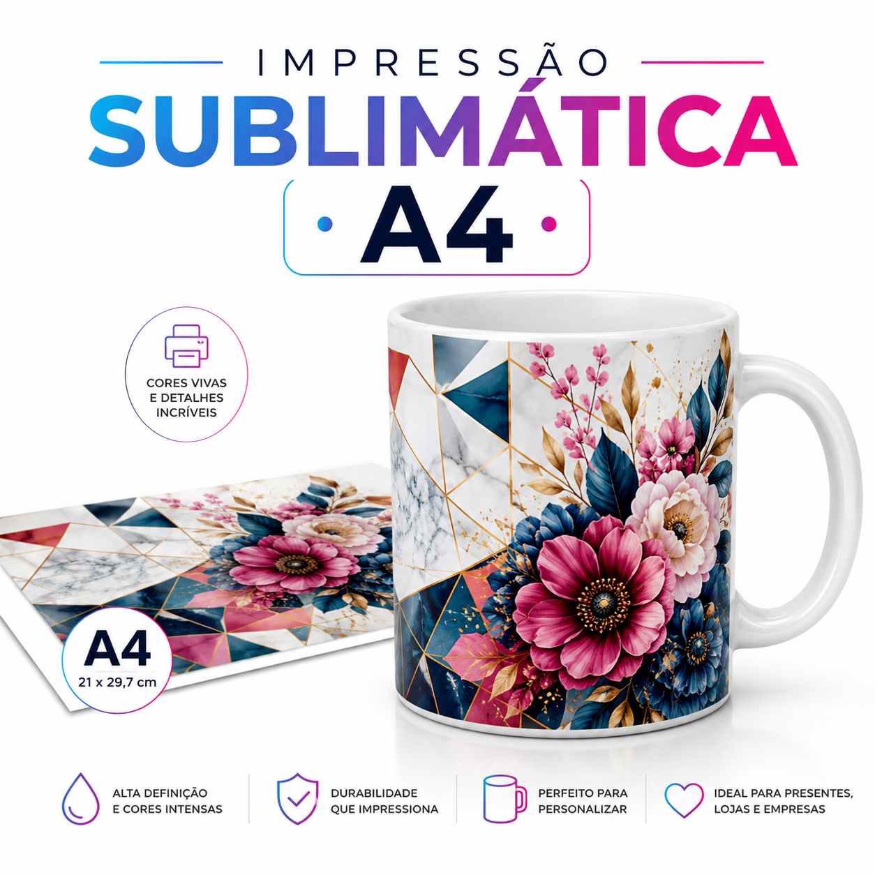 Impressão Sublimática A4
