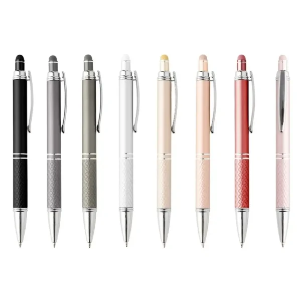 Caneta esferográfica metal touch com inferior texturizada 05019