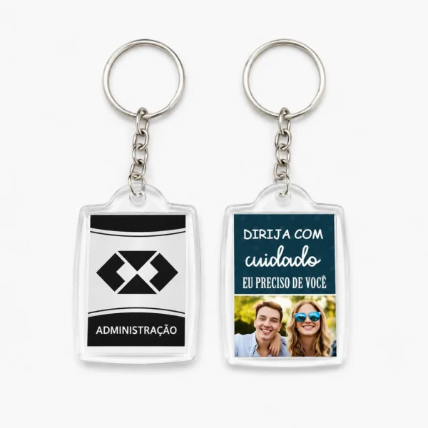 chaveiro de acrilico 3x4cm sem personalização